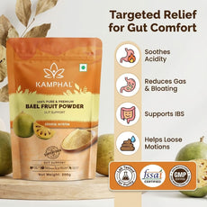 Bael Fruit Powder 200 gm for Acidity, Gas & Digestion | 100% Pure Natural Bilva | Natural Cooling | Supports Loose Motions, IBS & Gut Health | No Sugar or Additives | Fine Mixable Powder