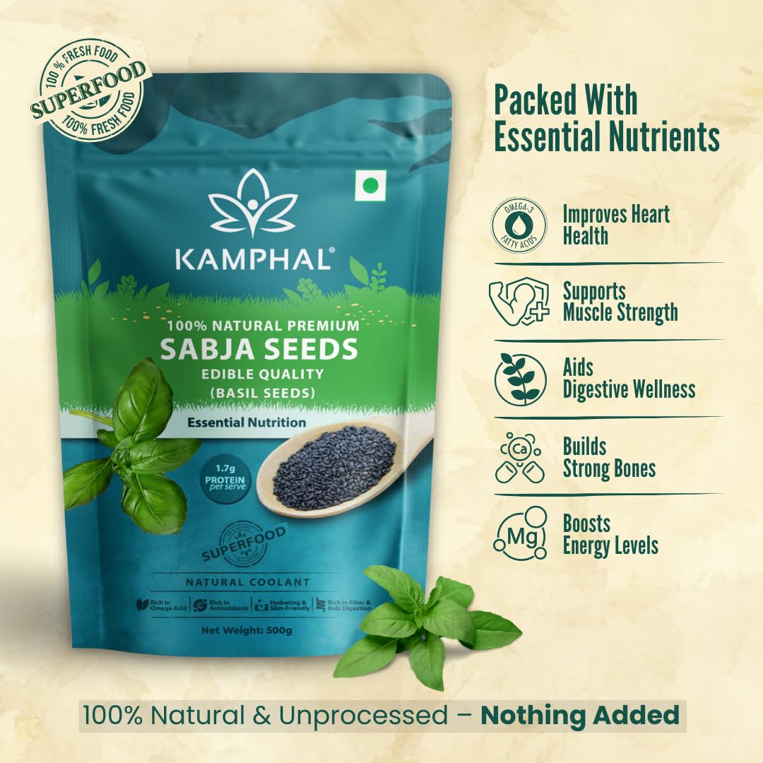 Sabja Seeds | 100% Natural Premium Basil Seeds
