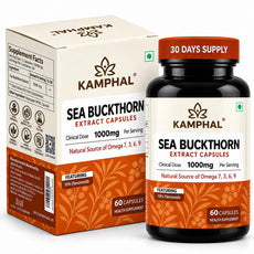 Sea Buckthorn Capsules | 1000mg Per Serving | 10% Flavonoids + Omega 3, 6, 7 & 9 | Antioxidant, Skin & Immunity Support | No Fillers or Additives | 60 Veg Capsules