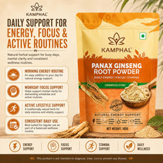 Panax Ginseng Powder 100g | Standardised Extract Korean Red Ginseng Root Powder | Supports Energy, Stamina & Focus | Cognitive Support | Natural Herbal Supplement for Men & Women