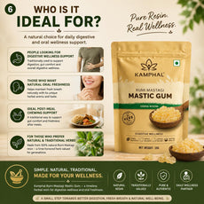 Kamphal Mastic Gum Rumi Mastagi 10g | Pure Natural Chewable Resin | Supports Digestive Wellness & Oral Freshness | Traditional Herb | No Added Sugar, No Preservatives