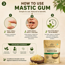 Kamphal Mastic Gum Rumi Mastagi 10g | Pure Natural Chewable Resin | Supports Digestive Wellness & Oral Freshness | Traditional Herb | No Added Sugar, No Preservatives