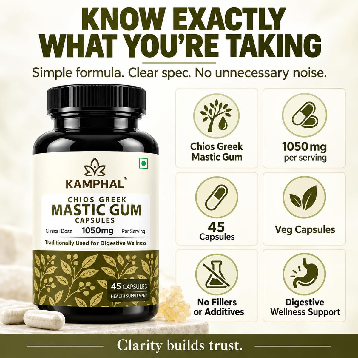 Mastic Gum (Rumi Mastagi) Capsules 1050mg