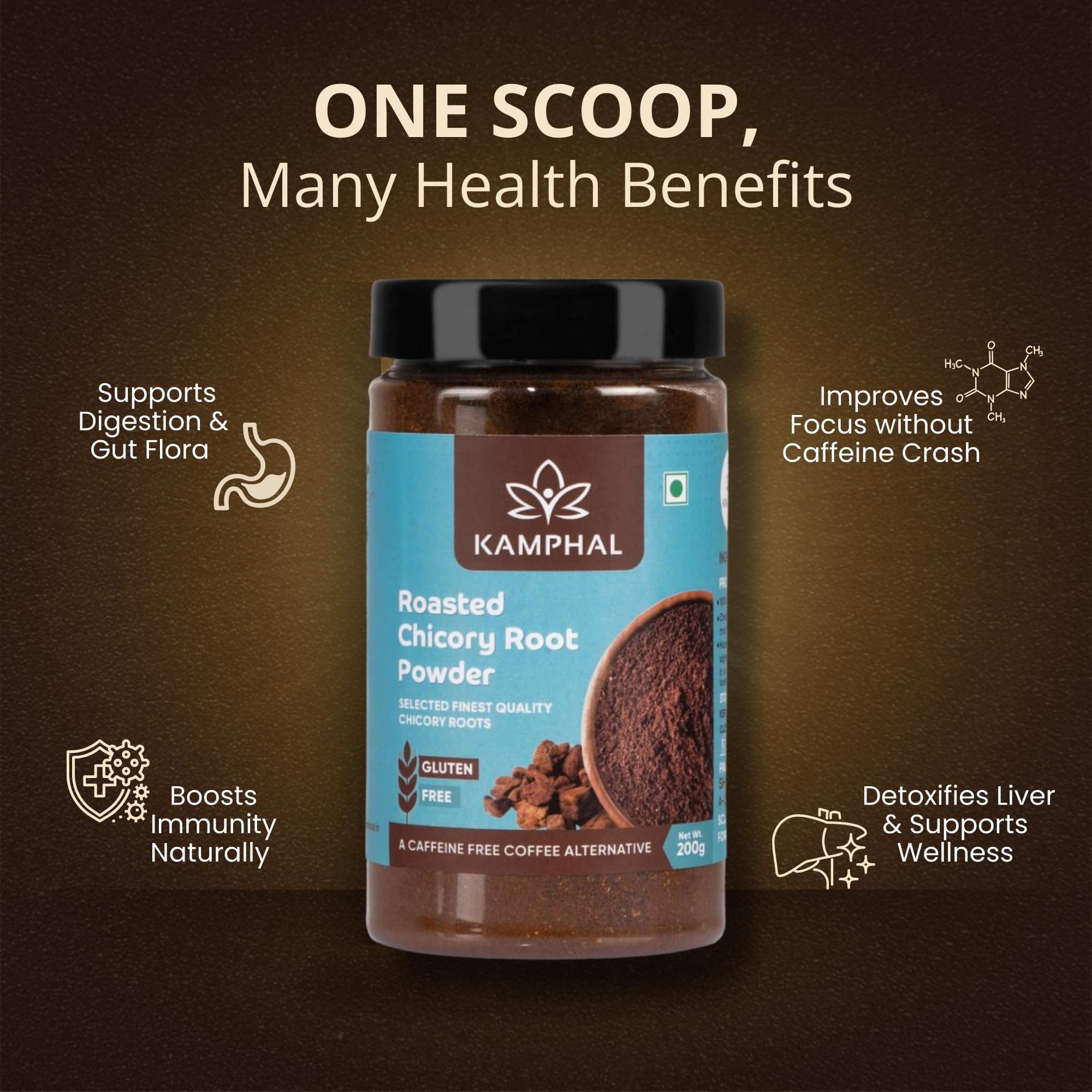 Instant Roasted Chicory Root Powder