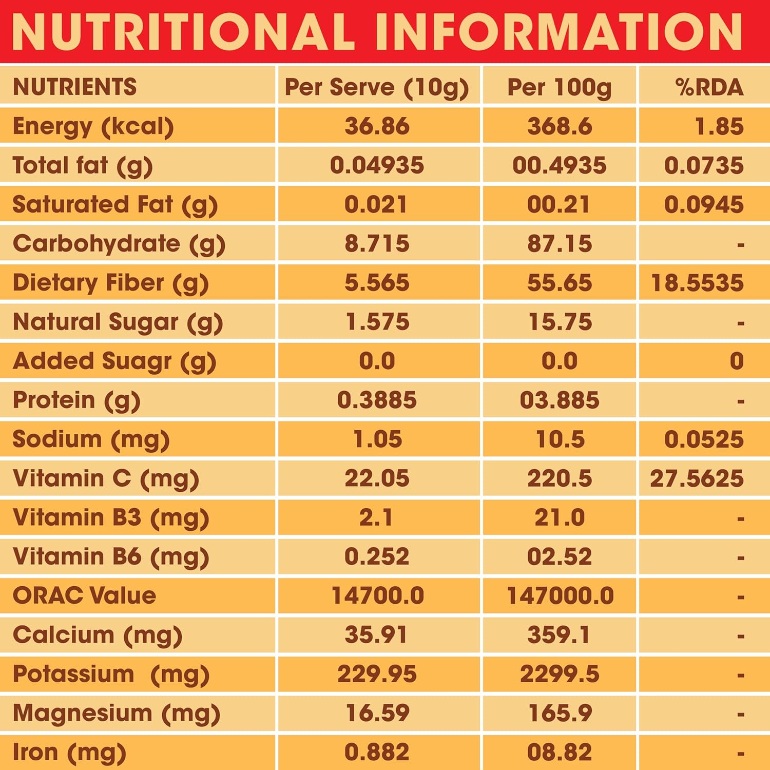 Baobab Powder 350 Gm