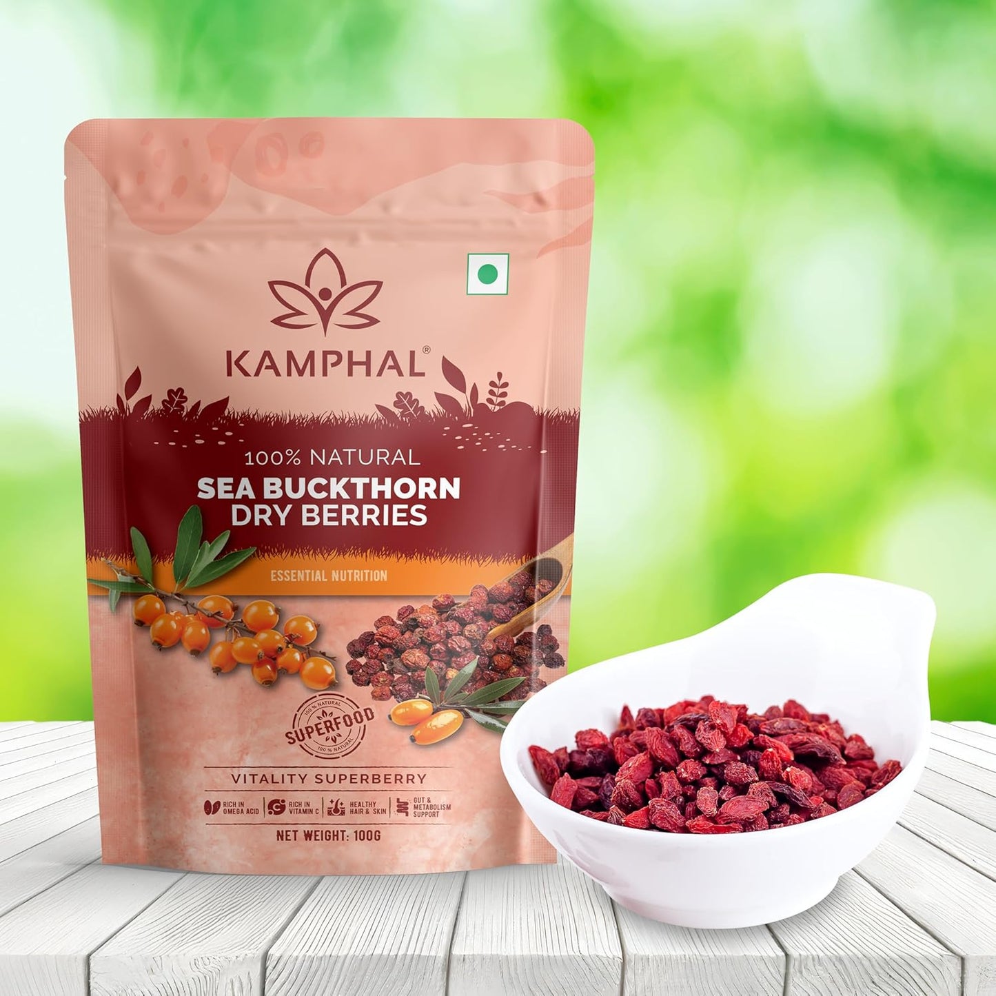 Sea Buckthorn Dry Berries 100 gm